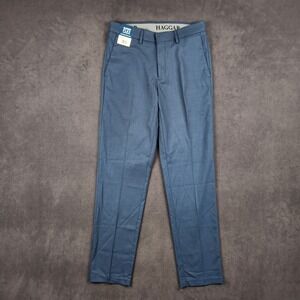 Haggar Performance Straight Fit 365 Flex Dress Pants Mens 30x32 Blue NEW